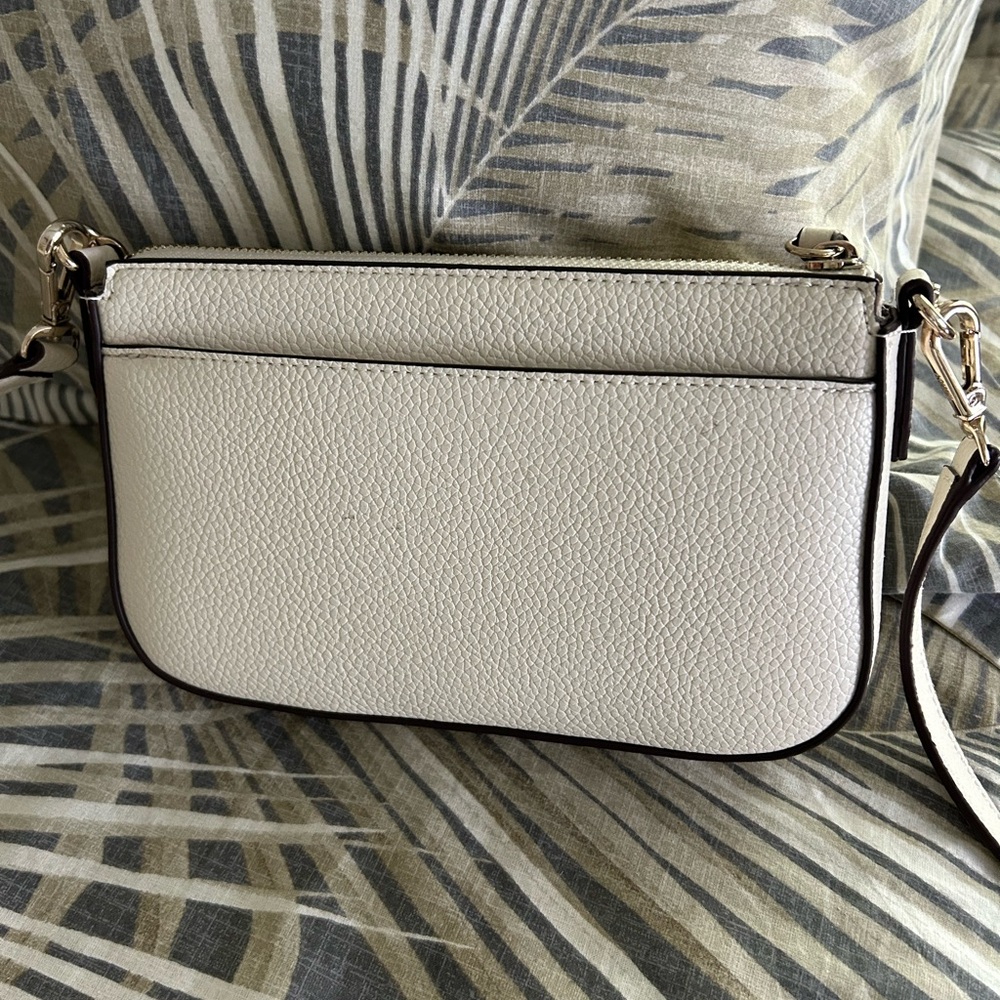 DKNY Ivory Leather Crossbody Bag - Picture 3 of 6